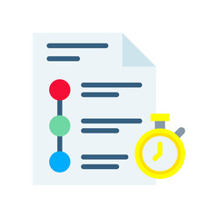 Project Timer flat color icon