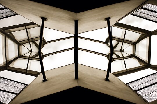 Skylight abstract geometry architectural construction perspective