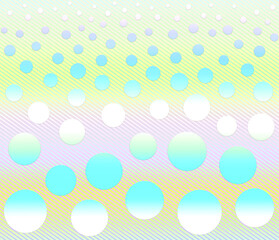 light colorful polka dots retro - futuristic background. stripes and circle,  aurora pattern. 