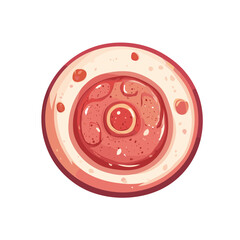 Delicious Round Donut with Pink Glaze and White Sprinkles on a White Background Perfect for a Sweet Treat