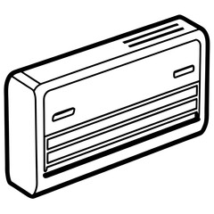 air-conditioned line art vector