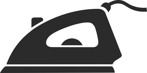 iron electrical household equipment icon in dark grey and clear background editable vector illustration
