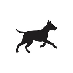 dog running vector silhouette