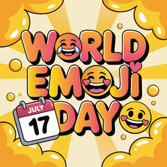 World emoji day vector illustration for international emoji day 