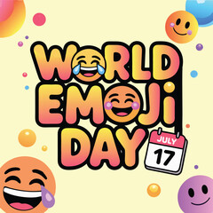 World emoji day vector illustration for international emoji day 
