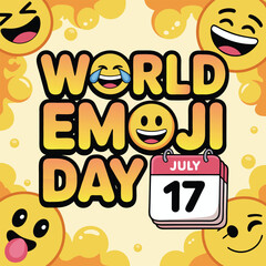 World emoji day vector illustration for international emoji day 