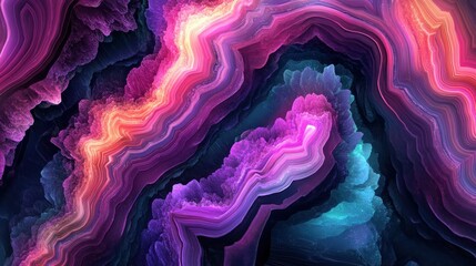 Abstract vibrant swirls of pink, purple, and teal, resembling a geode or agate.