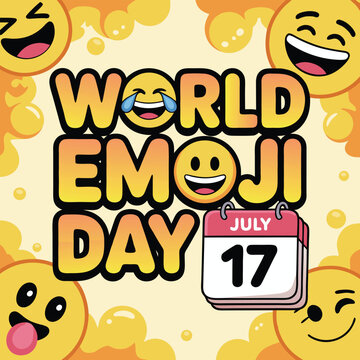 Naklejki World emoji day vector illustration for international emoji day 