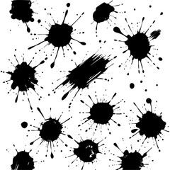 Artistic black and white fluid organic patterns , forming a visual composition full of dynamics and strong contrast