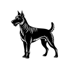 dog vector art silhouette