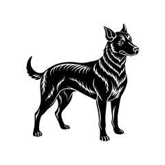 dog vector art silhouette