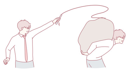 This illustration captures the complex dynamics of burden and authority in various professional settings