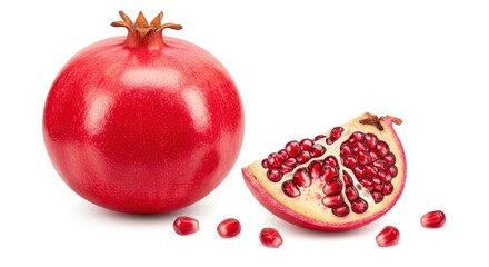 Juicy Pomegranate: A Vibrant Still Life of Red Fruit