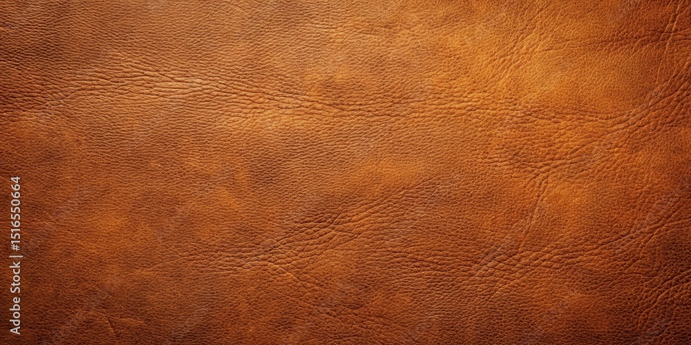 Poster high-resolution image showcasing the rich texture and color variations of a luxurious amber leather 