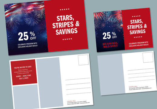 July4 Sale Bold Postcard Layout