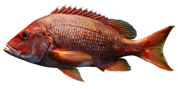 Vibrant Red Snapper Fish A Detailed Close-Up Image