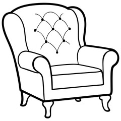 Armchair art vector