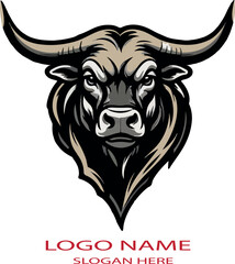 Cow head logo icon vector .