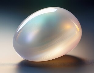 Zarter Mondstein mit sanftem Schimmer, poliert