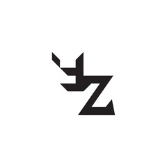 YZ Alphabet  design modern futuristic Initial monogram sport logo alphabet esport gaming