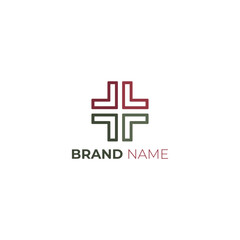 Abstract Medical Cross Logo