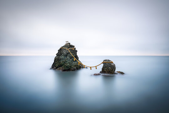 Meoto Iwa rocks near Ise, Futami, Mie Prefecture, Japan