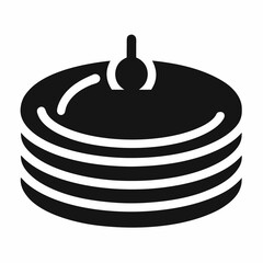 pancakes vector silhouette illustration isolated on white background