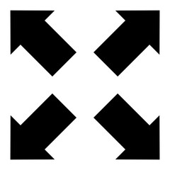 矢印（拡大）アイコン　シンプルなシルエット