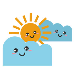 Kawaii Cute Cloudy Weather Character Icon