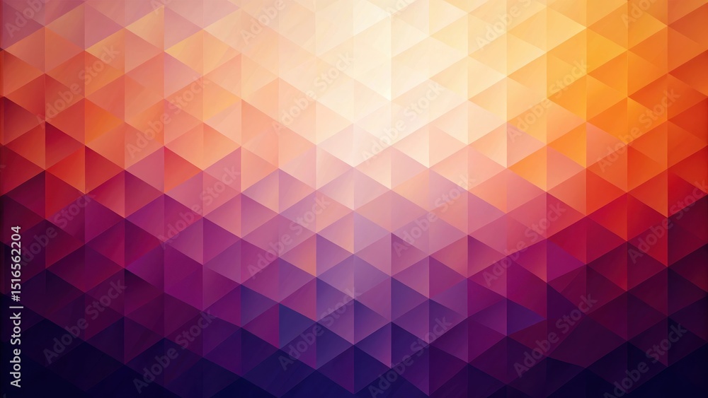 Poster abstract geometric design with warm and cool hues a vibrant low-poly background