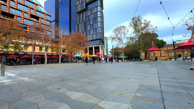 Church Street Parramatta Sydney NSW Australia high-rise offices and apartments cafe restaurants in Parramatta Square