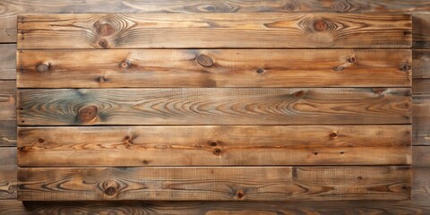 Naklejka premium Rustic Brown Wooden Planks Displaying Natural Grain Patterns and Texture for Design Projects