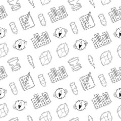 school supplies pattern, education seamless pattern, doodle school seamless pattern, hand drawn education pattern background, doodle school background