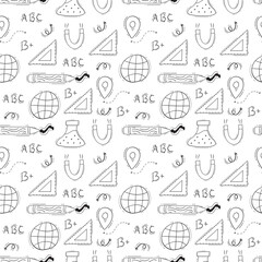 school supplies pattern, education seamless pattern, doodle school seamless pattern, hand drawn education pattern background, doodle school background