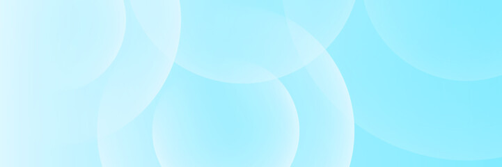 Minimalist banner background, pastel colorful, Light Blue gradations. Circle effect style geometric, abstract background. Vector Illustration