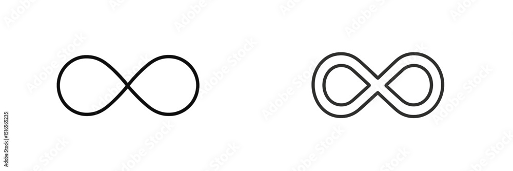 Poster infinity symbols representing concepts of eternity and limitless possibilities in a minimalist desig
