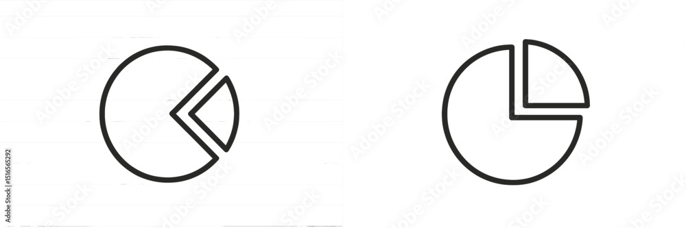 Poster comparison of two pie chart designs highlighting different segment layouts and styles