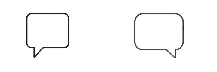 Blank speech bubbles for conversation design in graphic art and digital communications