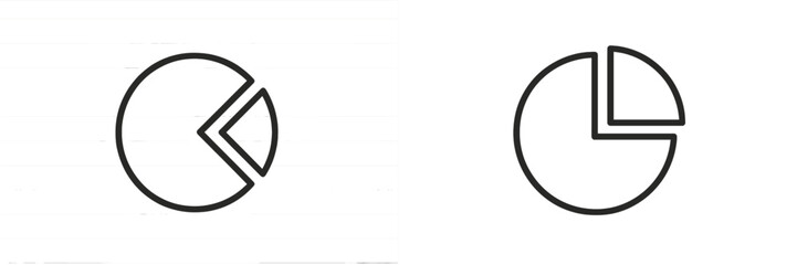 Comparison of two pie chart designs highlighting different segment layouts and styles