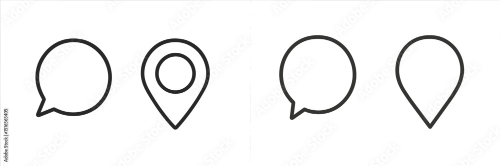 Aufkleber unique speech and location markers designed for modern communication applications