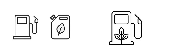 Obraz premium Fueling the future with sustainable energy solutions displayed in simple iconography
