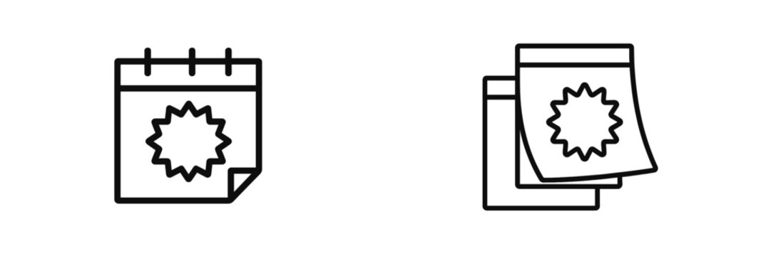 Calendar with celebratory events and notes arranged in a minimalist style for organization and planning activities in daily life