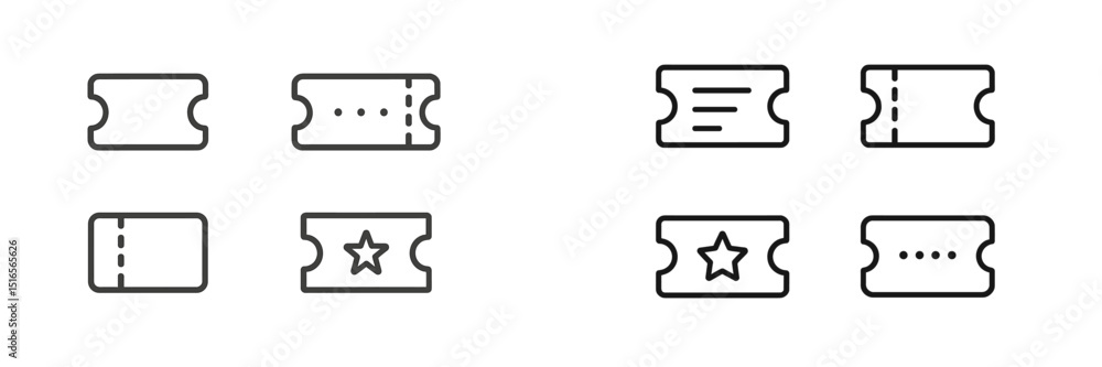 Aufkleber various event tickets depicted, showcasing different designs and styles for different occasions and 