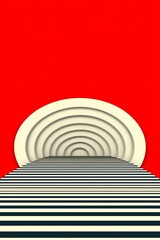 Abstract Geometric Sunrise