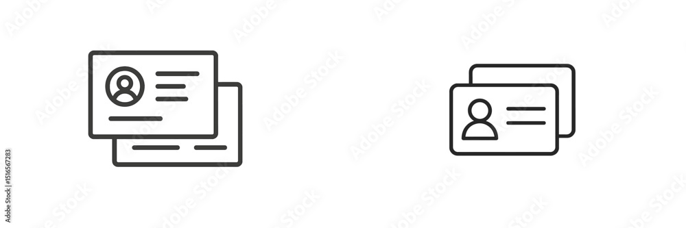Poster business cards displayed in a minimalistic style showcasing modern design concepts for networking an