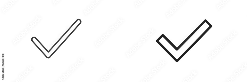 Poster hand-drawn checkmarks on a white background suitable for illustrating completion or approval in docu
