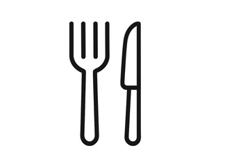 Fork and knife arranged neatly on a clean white background ready for a meal preparation or dining experience