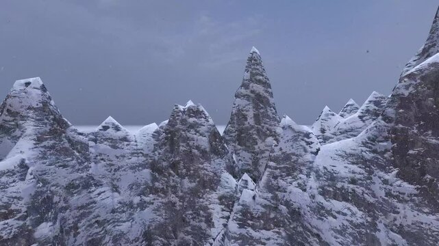 mountain landscape snow winter wind snow