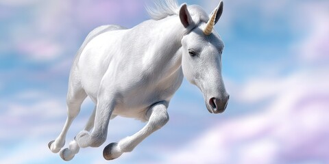 dynamic angle wildlife action photo of dynamic pose unicorn 