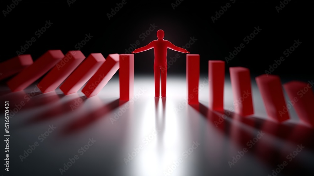 Poster a striking silhouette stands confidently in a visually captivating scene. the image portrays a metap